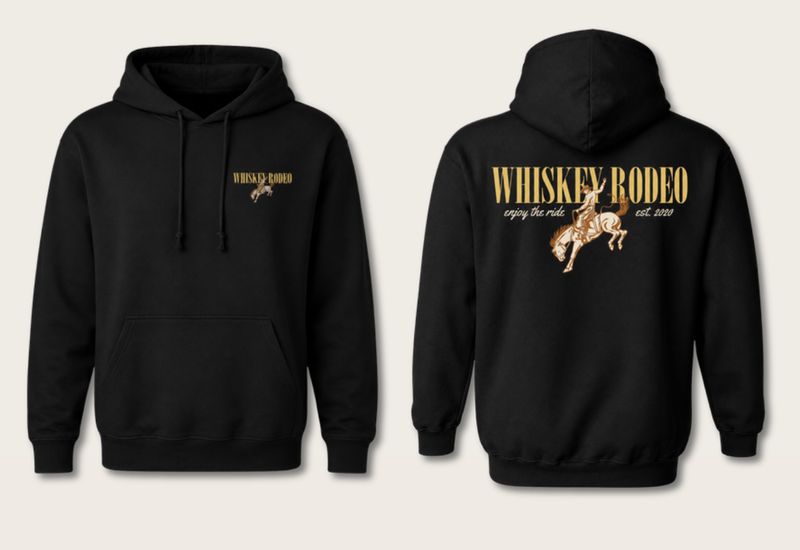 Whiskey Hoodie Option 1 Black