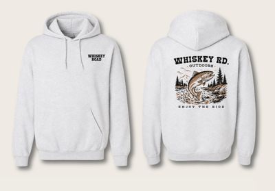 Whiskey Rd Hoodie Option 2 Light Grey