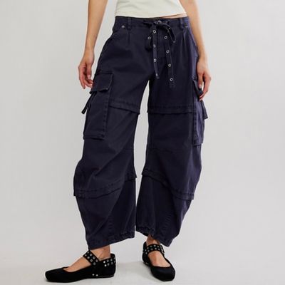 Free People Reef Curved Cargo Black
