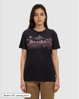 Tentree Scenic Fields T-Shirt Meteorite Black Mauve Stone