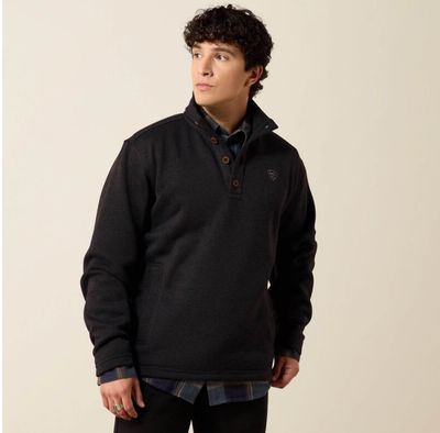 Ariat Caldwell 1/4 Button Sweater Phantom