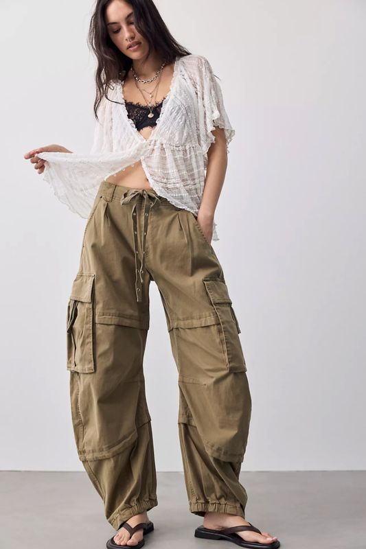 Free People We The Free Reef Curved Twill Cargo Pants