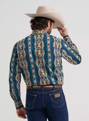 MEN'S CHECOTAH® LONG SLEEVE WESTERN SNAP PRINTED SHIRT High Desert