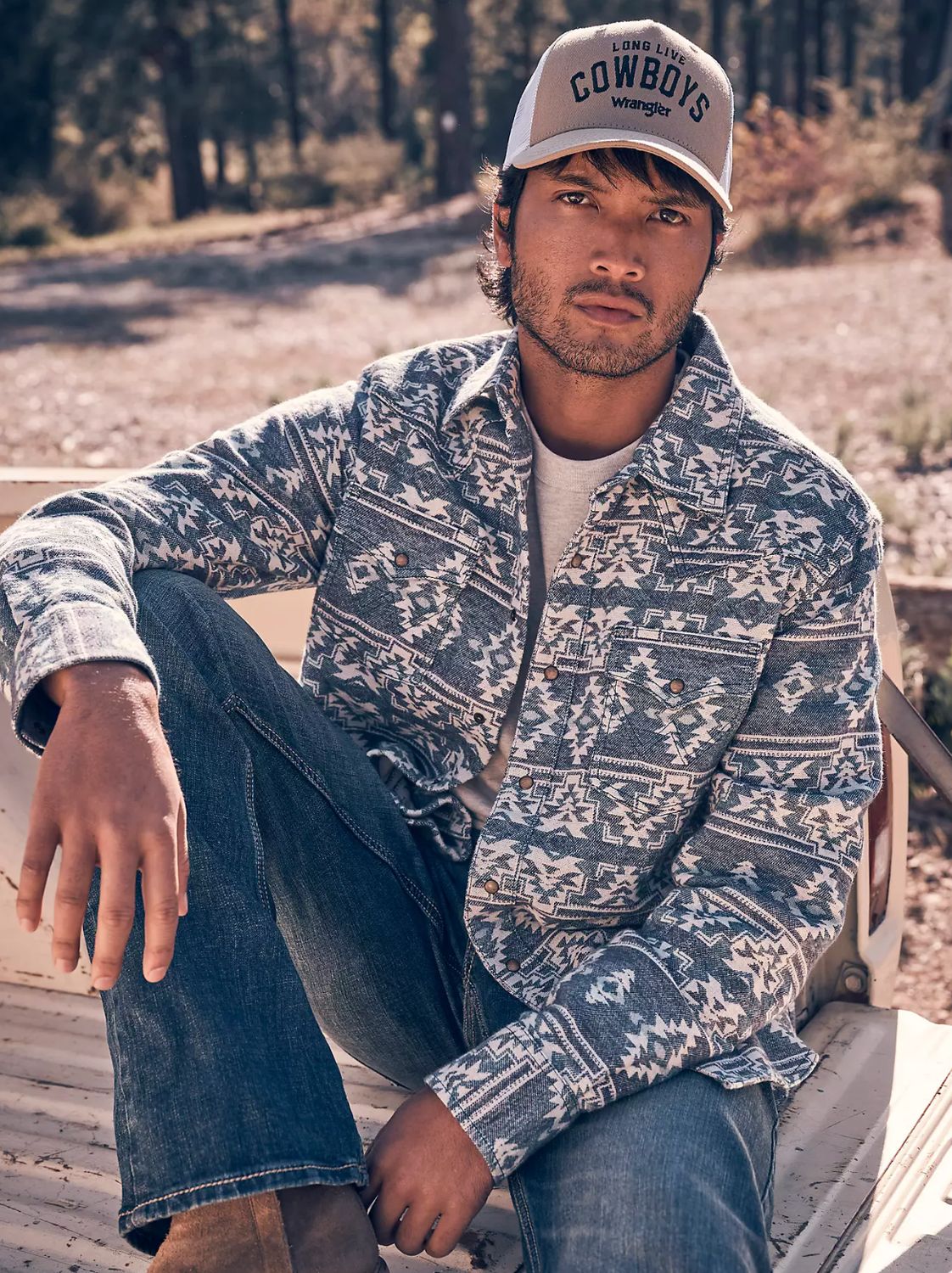 WRANGLER RETRO® PREMIUM WESTERN SNAP JACQUARD SHIRT