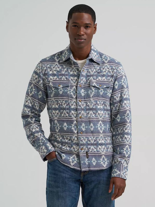 WRANGLER RETRO® PREMIUM WESTERN SNAP JACQUARD SHIRT
