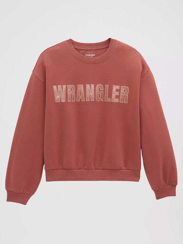 Wrangler LOGO CANYON CREW PULLOVER Rose