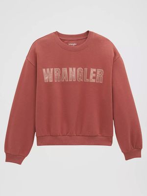 Wrangler LOGO CANYON CREW PULLOVER Rose