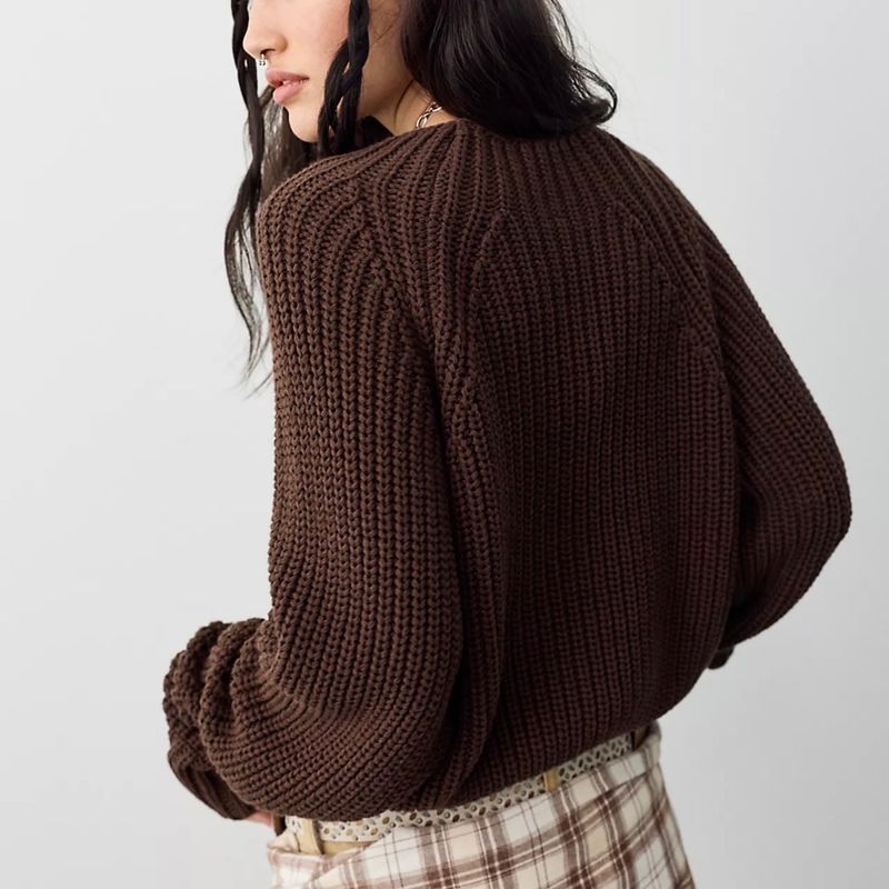 Free People Low Tide Pullover Chocolate