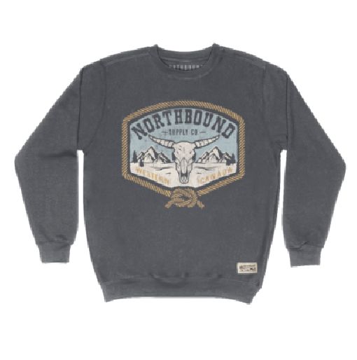 Northbound CATTLE SKULL CREWNECK FLEECE