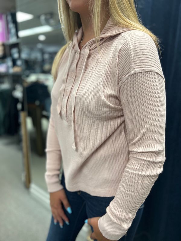Bobi Button Front Hoodie