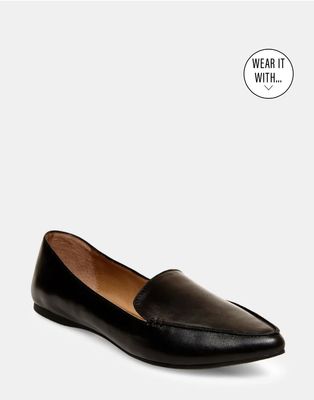 Steve Madden FEATHER BLACK LEATHER
