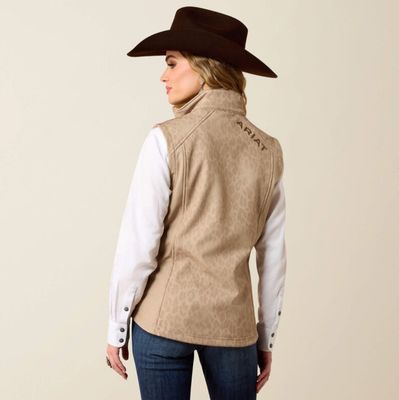 Ariat Logo Softshell Print Vest FADED LEOPARD