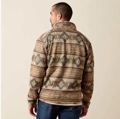 Ariat Caldwell 1/4 Zip Sweater Savannah Tan Southwest