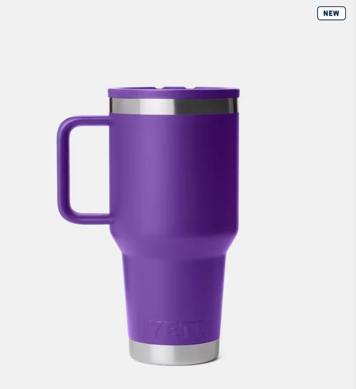 Yeti RAMBLER® 887 ML TRAVEL STRAW MUG  WITH COLOUR-MATCHED STRAW LID Pace Purple