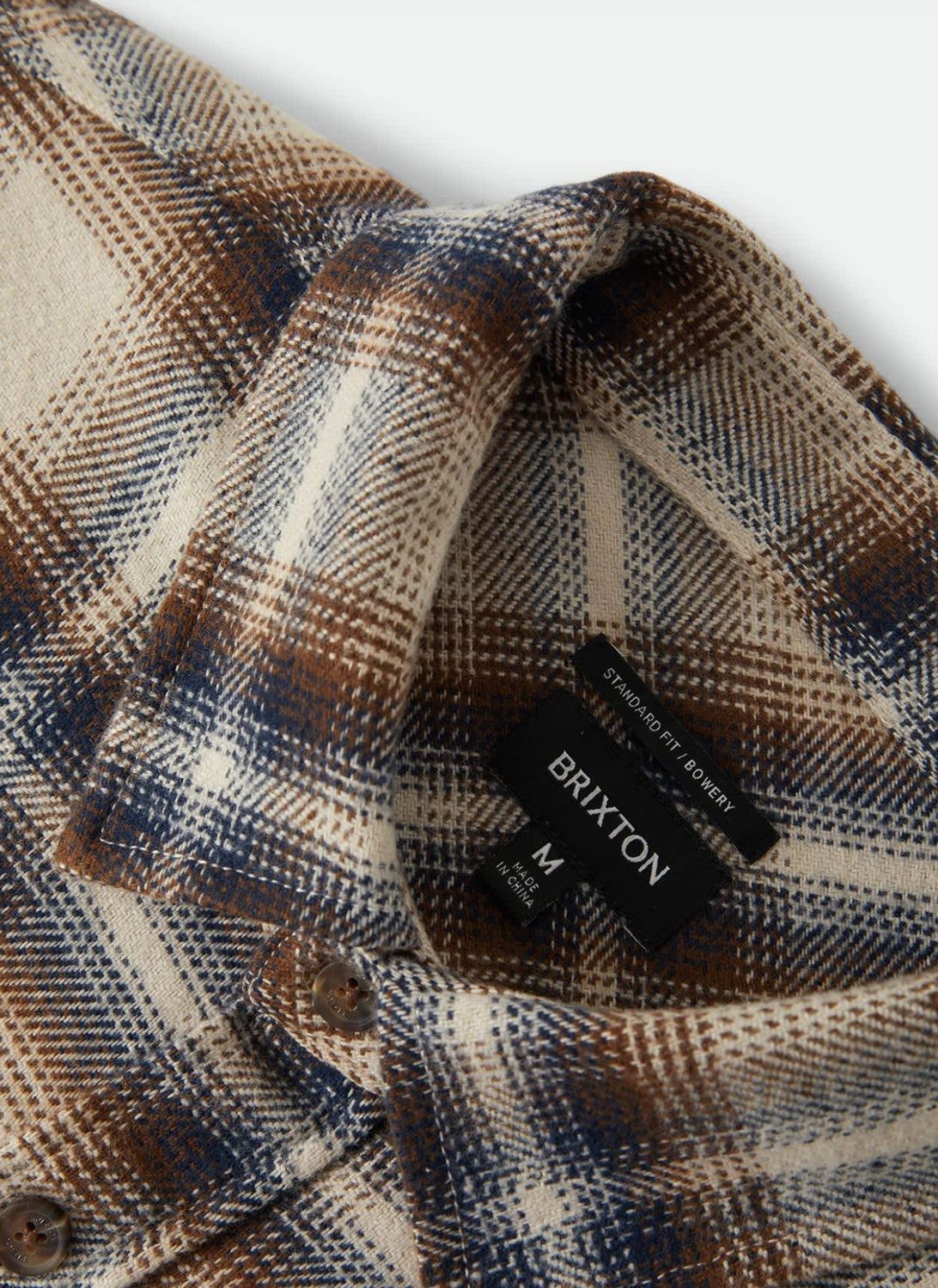 BOWERY FLANNEL Soft Brown Plaid