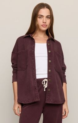 Z Supply ALL DAY KNIT JACKET Berry Noir