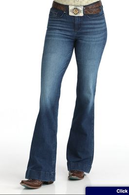 Cinch Cruel Women's Mila Trouser - Dark Stonewash