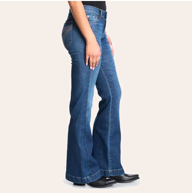 7 FOR ALL MANKIND WOMEN'S PINK STITCH DOJO TAILORLESS TROUSER JEANS