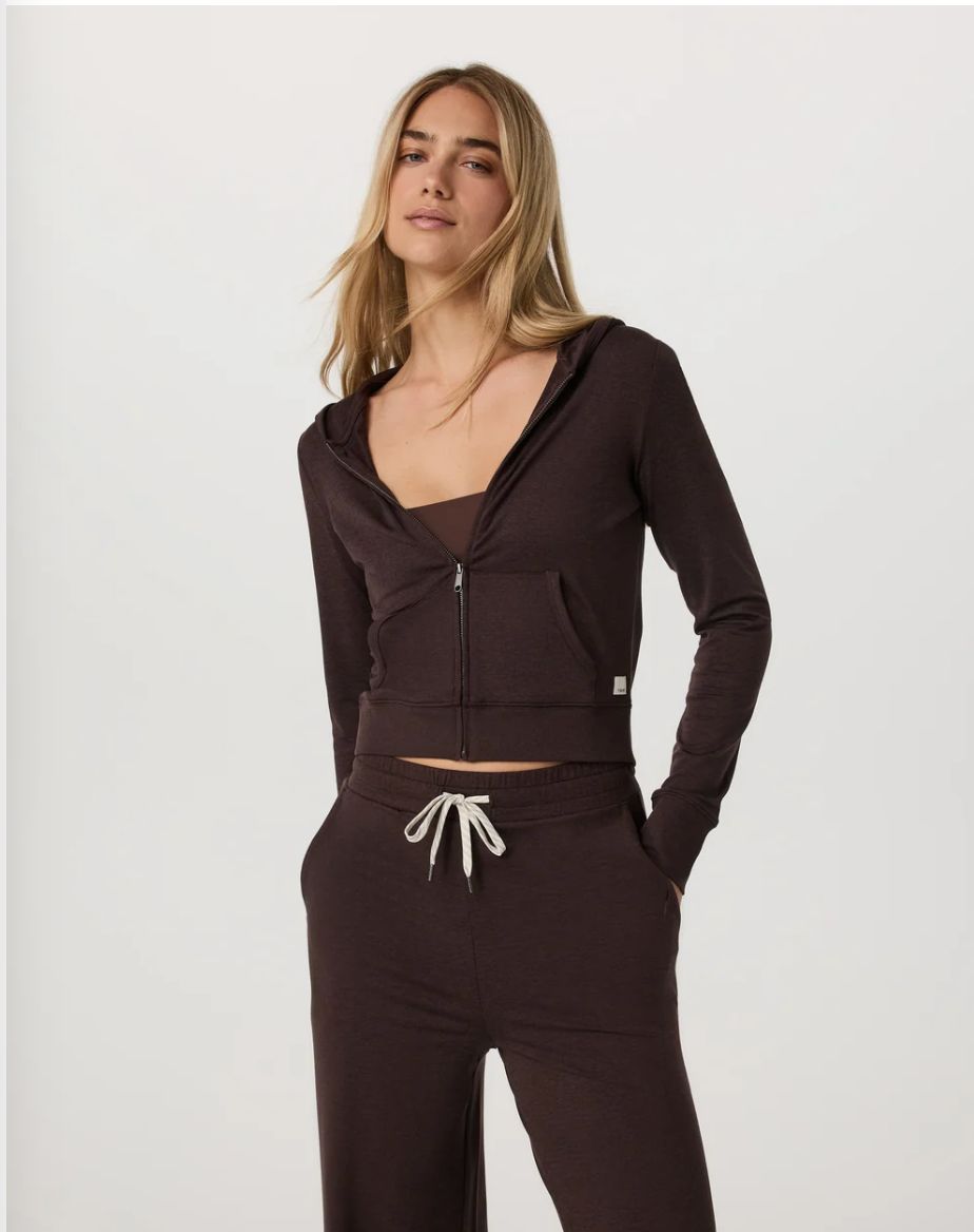 Vuroi Halo Mini Full Zip Hoodie Java Heather