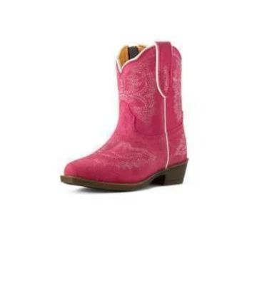 ARIAT GIRLS CASANOVA STYLE LILÂ€™ STOMPERS TODDLER BOOTS HOT PINK