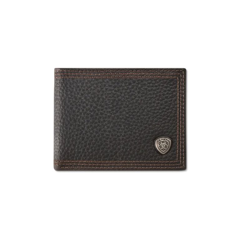 ARIAT MENS BIFOLD WITH REMOVABLE PASS CASE STYLE WALLET SHIELD ROWDY