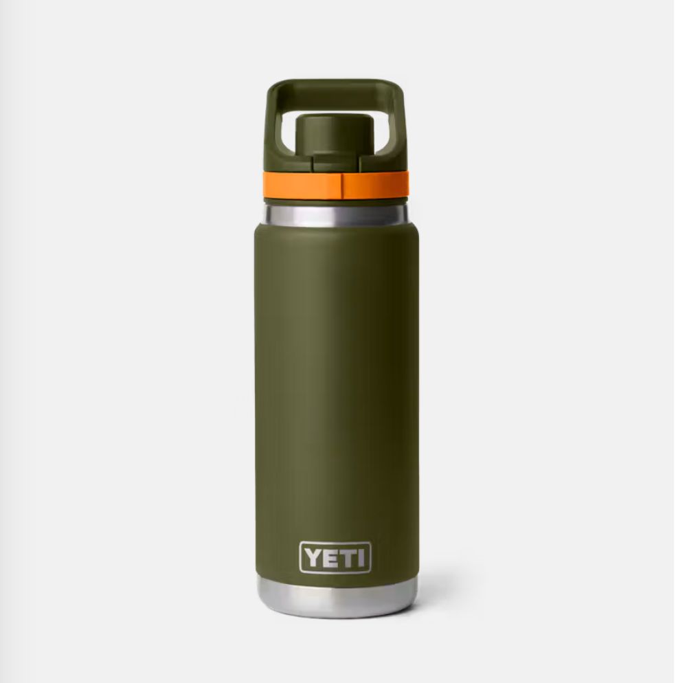 Yeti RAMBLER® 769 ML WATER BOTTLE  WITH COLOUR-BLOCKED FLIP CHUG CAP Olive King Crab Orange