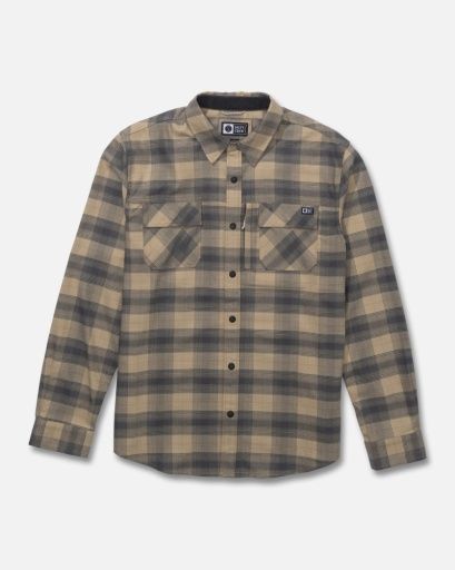 Salty Crew FATHOM LS TECH FLANNEL, Colour: KHAKI, Size: M