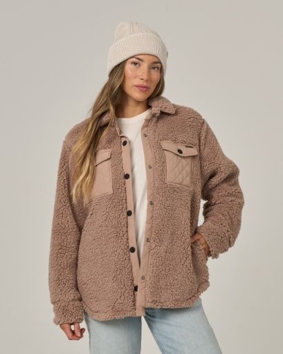 Salty Crew CALM SEAS SHACKET, Colour: TAUPE, Size: S