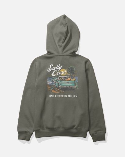 Salty Crew TRUCK BED BOYS FLEECE, Colour: LAUREL WREATH, Size: S