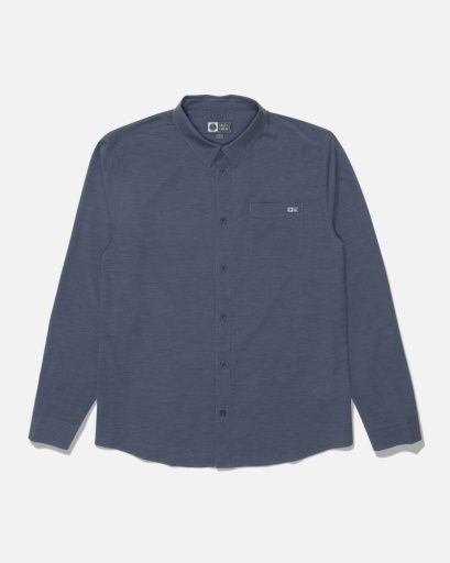 Salty Crew DRIFTER LS UV BUTTON UP, Colour: NAVY/GREY, Size: M