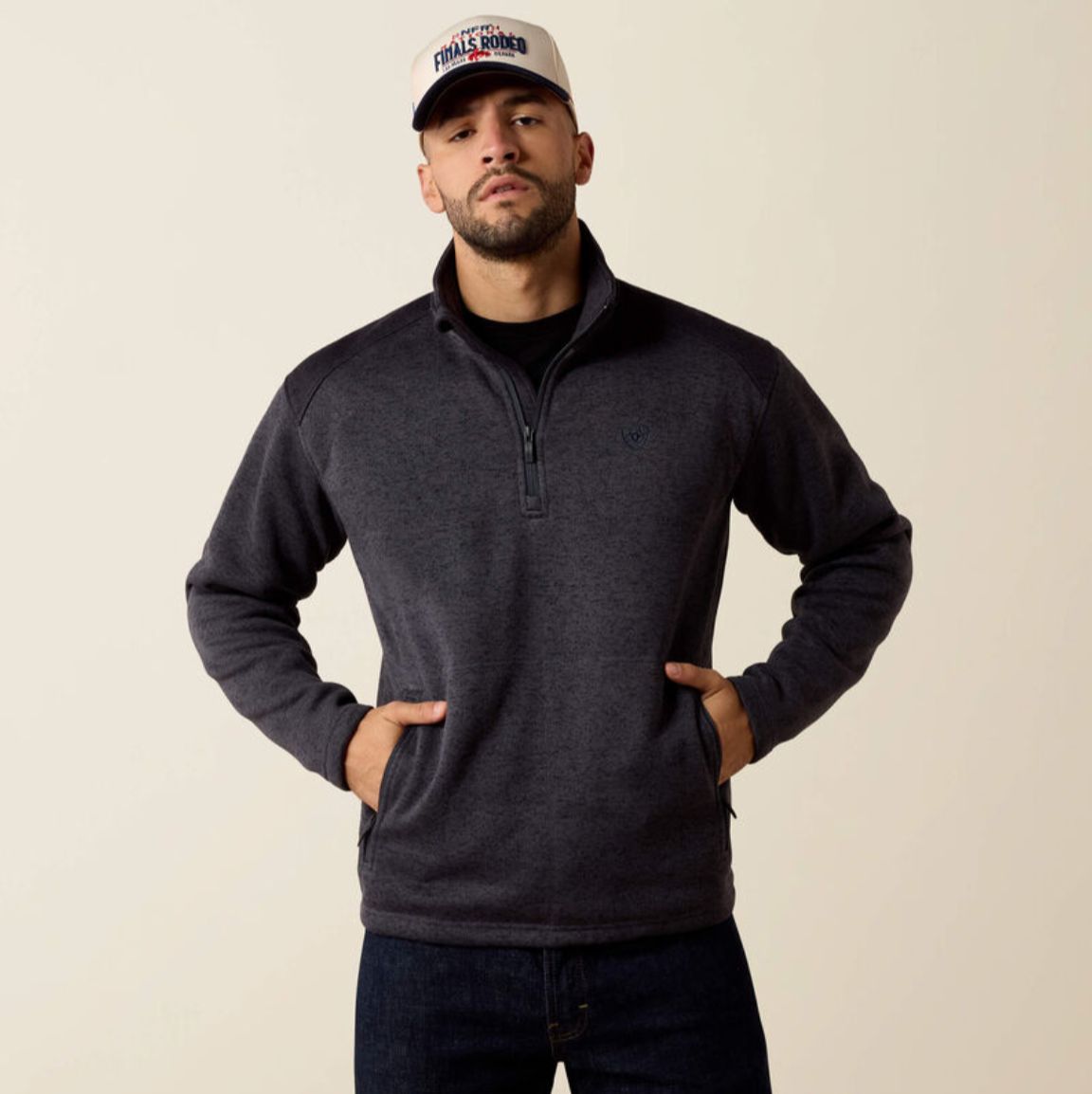 Ariat Caldwell 1/4 Zip Sweater OMBRE BLUE|INKWELL