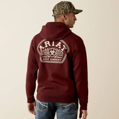 Ariat Roped Out Desert Badge Hoodie Bitter Chocolate