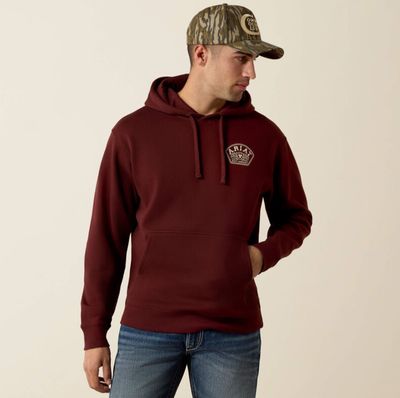 Ariat Roped Out Desert Badge Hoodie Bitter Chocolate