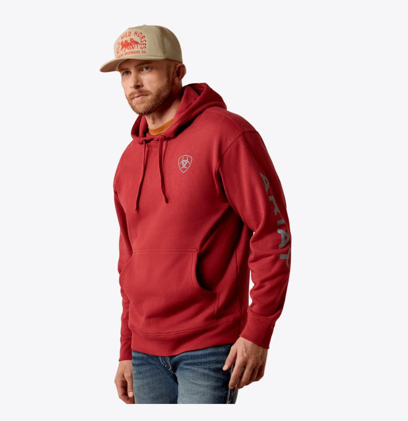 Ariat Logo Hoodie Brick Red
