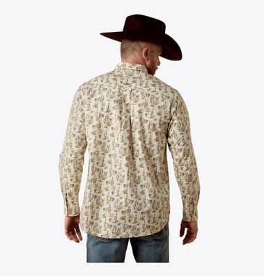 Ariat Luthor Classic Fit Shirt CREAM MULTI SCENIC PRINT