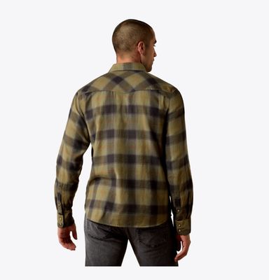 Ariat Retro Hahn Fitted Snap Shirt FOUR LEAF CLOVER PLAID