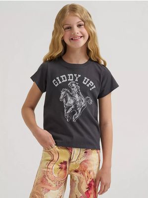 GIRL'S LAINEY WILSON X WRANGLER GIDDY UP TEE