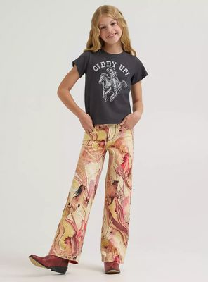 GIRL'S LAINEY WILSON X WRANGLER GIDDY UP TEE