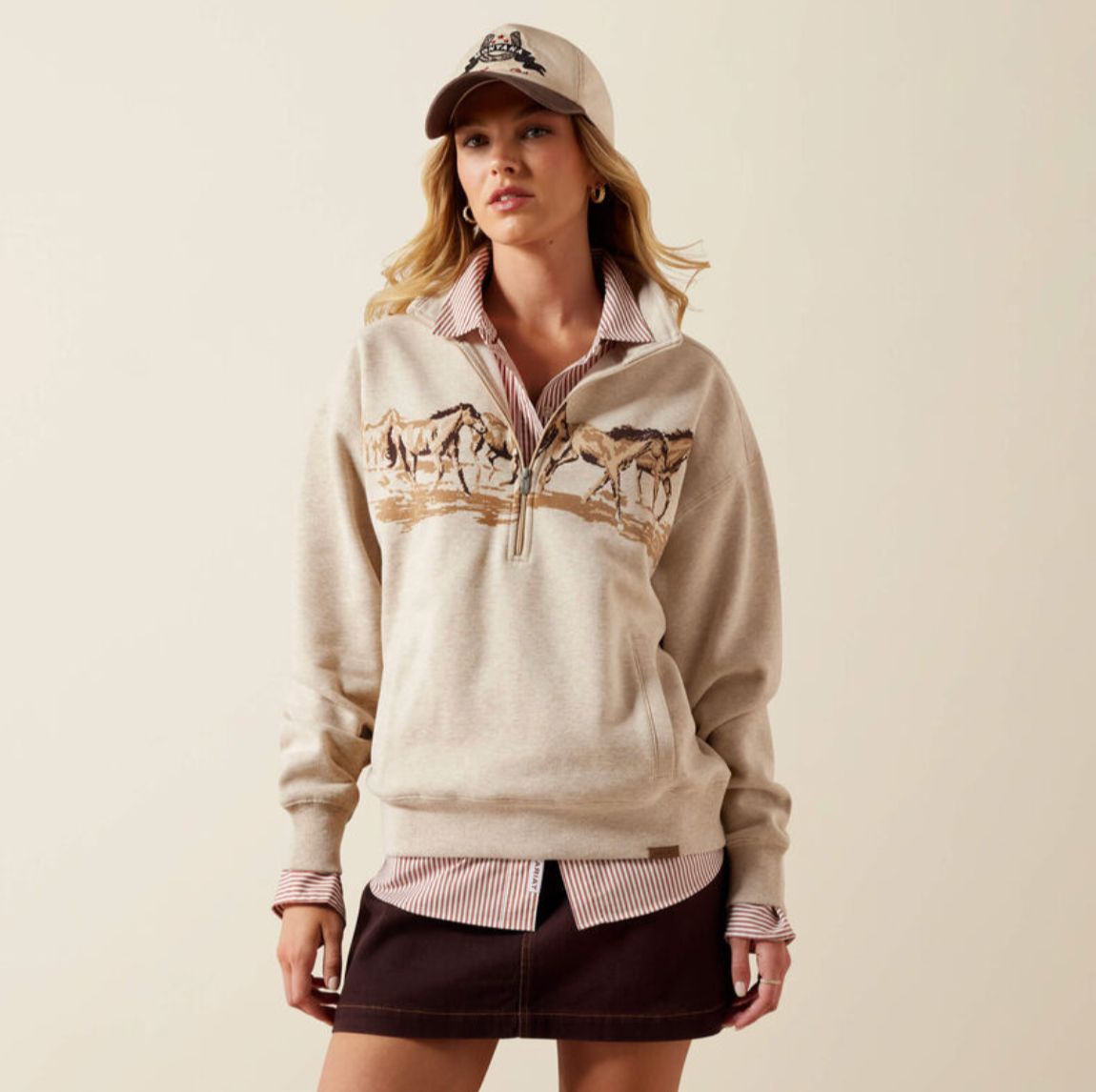 Ariat Running Wild 1/2 Zip Sweatshirt