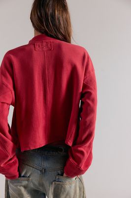 Free People Celeste Quarterzip Salsa
