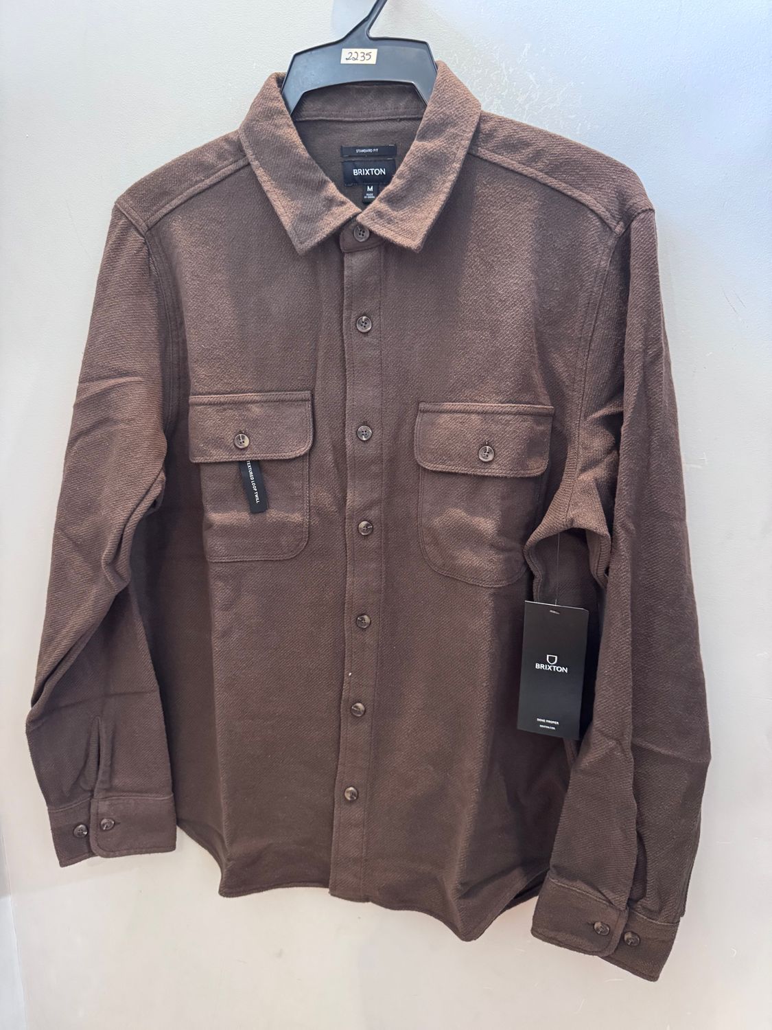 Brixton BOWERY HEAVYWEIGHT FLANNEL walnut Brown