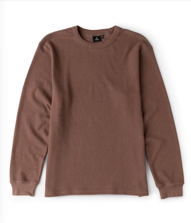 Roark Well Worn Thermal Long Sleeve Tee Brown