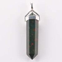 PENDANT DD BLOODSTONE SILVER