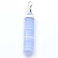 PENDANT  DD BLUE LACE AGATE SILVER