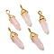 PENDANT DD CLEAR QUARTZ GOLD