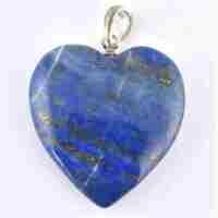 LAPIS LAZULI HEART SILVER