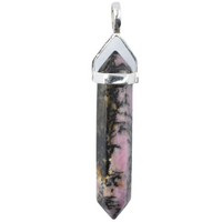 RHODONITE DD PENDANT SILVER