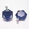 LAPIS LAZULI STAR OF DAVID PENDANT SILVER