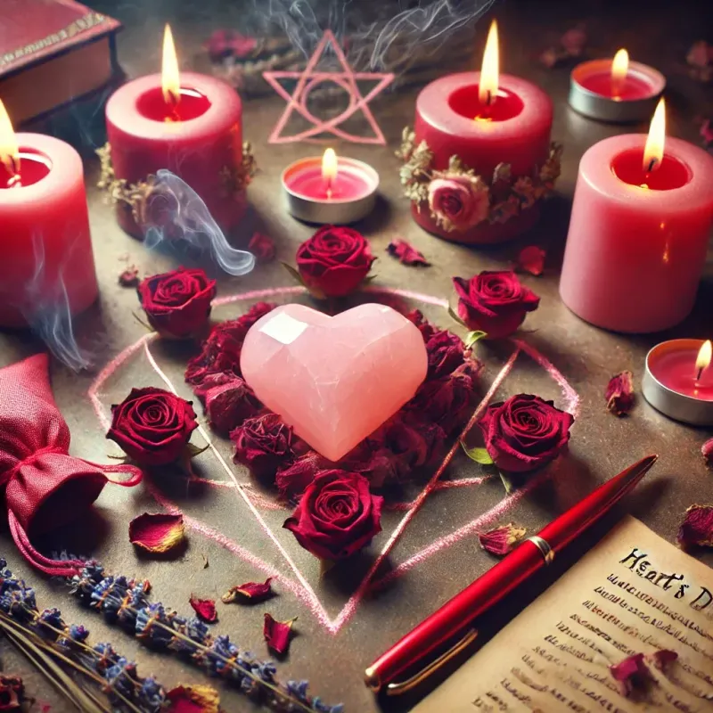 Hearts Desire Love Attraction spell SHEET