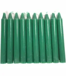 Green Dark Spell & Ritual Candles ( Pkt 20 )